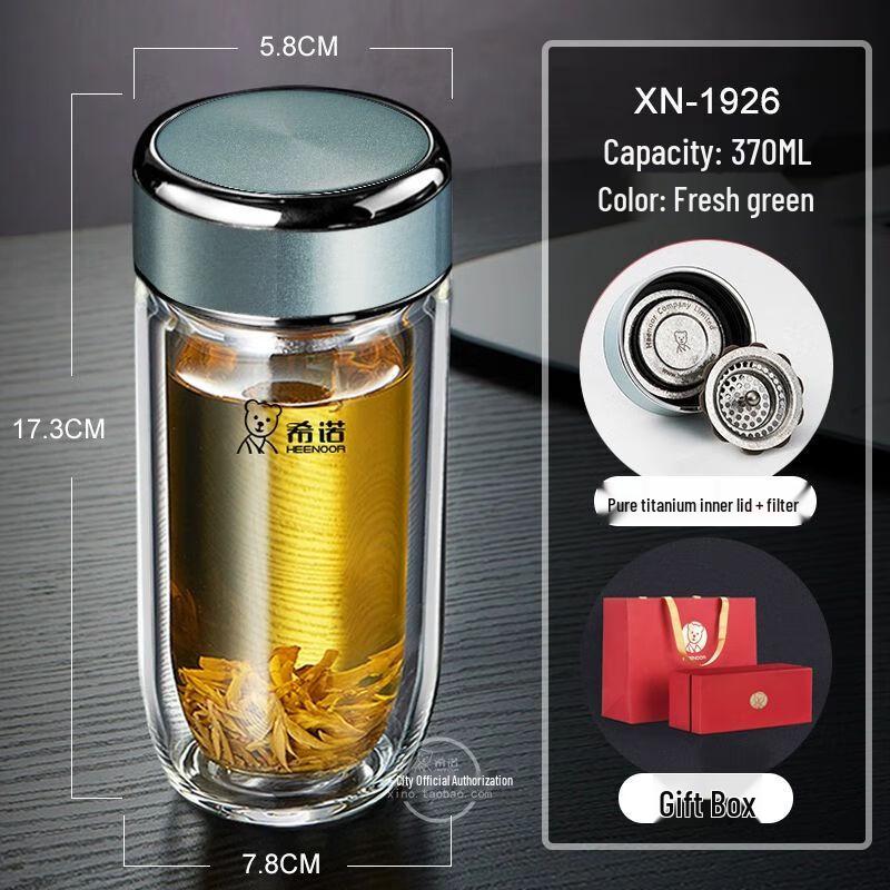 Xinuo Double-Layer Insulated Borosilicate Glass Tea Cup