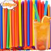 100pcs Multicolor Disposable Straws Flexible Plastic Drinking Straws for Milk Tea Juice Wedding Party Bar Kitchen Supplies