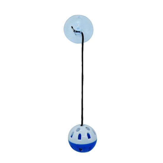 Bearded Dragon Toy with Suction Cup and Rope Exercise Game Colored Bell Ball Toy Reptile Toy for Small Animals