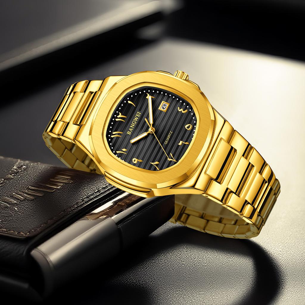 New Luxury Men Quartz Watches 30M Waterproof Automatic Date Watch Man Stainless Steel Sport Chronograph Watch for Men Clock
