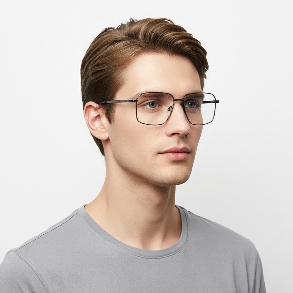 Classic Blue Light Protection Glasses - Stylish Metal  Glasses - Comfortable Nose Pads Suitable For Long-term Wear 6010
