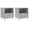 Nightstands (2 pcs) Concrete Grey 40 x 35 x 47.5 cm Particleboard