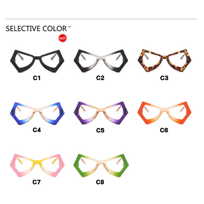 New Irregular Frame Flat Glasses Cat Eye Butterfly Glasses For Street Photography Degree -0.5 -1.0 -2.0 -3.0 -4.0 To -6.0