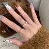 Light Luxury High-Grade Brushed Starry Dot Ring Niche Design Super Flash High Color Retention Real Gold Electroplating Temperament Index Finger Ring