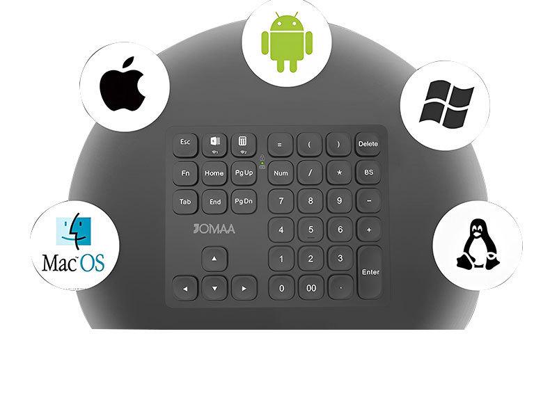 JOMAA Dual Bluetooth Rechargeable Wireless Number Pad for Office and Finance