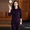 Spring & Autumn Women's Casual Sports Suit: Soft Two-Piece for Moms, Perfect for Jogging, Fitness, Home, & Outdoors