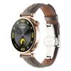 18mm Watch Band For Huawei Watch GT 5 Pro 42mm/GT 5 41mm/GT 4 41mm/Garmin Venu 3S , Genuine Cow Leather Diamond Pattern Strap
