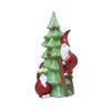 Santa Claus Resin Climbing Christmas Tree Ornament for Holiday Home Decoration Festive Accent In Green and White Colors