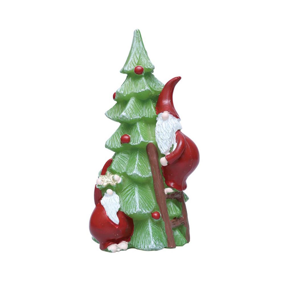

Santa Claus resin climbing Christmas tree ornament for holiday home decoration festive accent in green and white colors зелёный