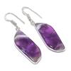 Natürlicher Chevron-Amethyst Edelstein 925 Sterling Silber Schmuck Ohrring 2,05" AEE-11123