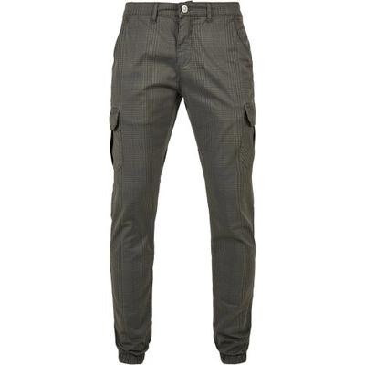 Urban Classics Mens Glencheck All-Over Print Cargo Jogging Bottoms