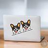 Two Tricolor Corgi Car Stickers Waterproof Vinyl Decals Auto Body Window Bumper Decor Motorcycle Helmet Stickers TM227