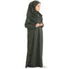 Kids Prayer Dress Muslim Clothes for Girls Long Sleeve Abaya with Hijab Two Piece Maxi Islamic Set Scarf Kaftan Jilbab