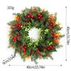 1PC Christmas Wreath 40CM Decorations Flower Christmas Wreath With Pinecones Berries Christmas Door Wall Decoration Garlands