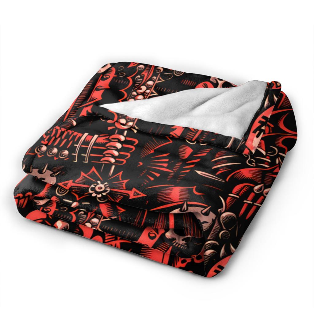 Dark Gods Blanket Soft Funny Plush Throw Blanket For Couch Chair Sofa Bed Picnic Flannel Bedspread Bed Cover