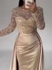2026 Glamorous Women’s Sequined Gala and Evening Gown with Long Sleeves