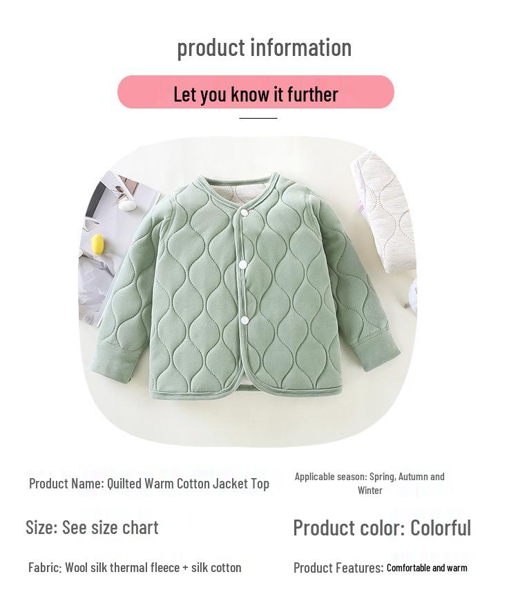 Dreilagige gesteppte Schuljacke für Kinder - Warmer Herbst-/Winter-Baumwollmantel für Jungen und Mädchen
