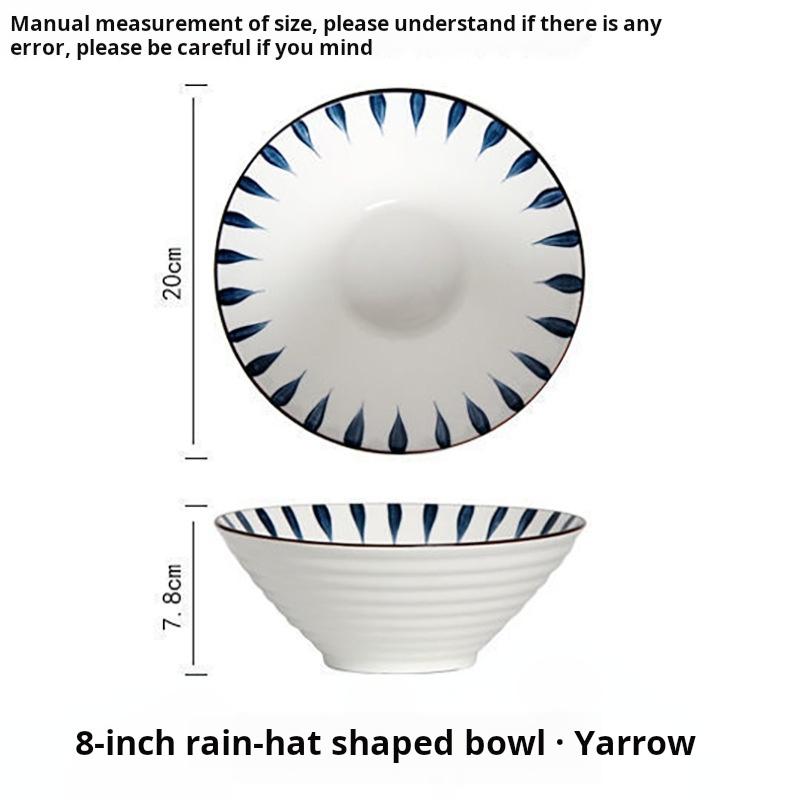 

2025 новый тип мисок для лапши, бытовые миски для лапши, миски для рамена, японские миски-шляпы, миски для салата, миски для риса и миски для супа 8 inch
