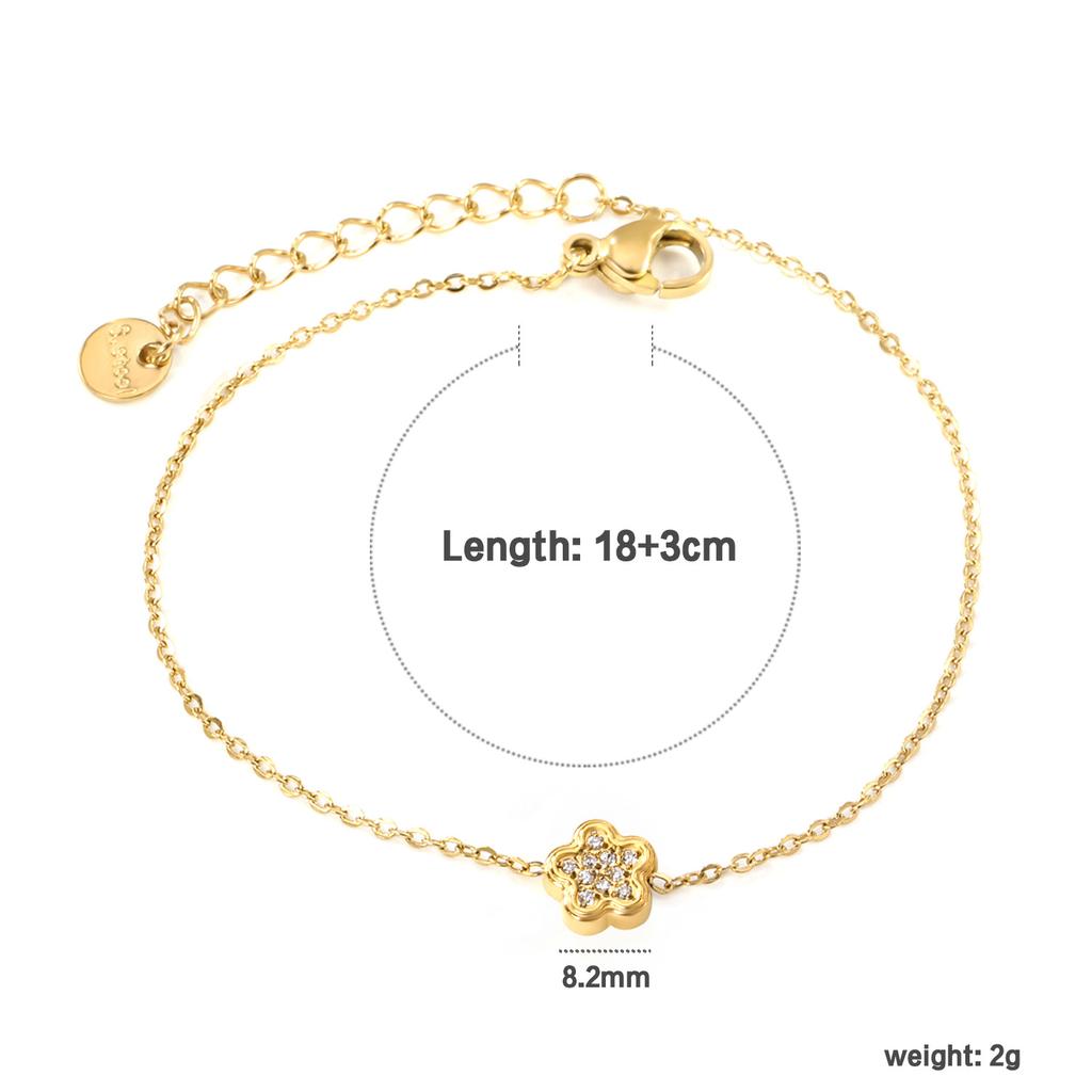 Light Luxury Zircon Bracelet Heart Oval Geometric Design Fashion Jewelry For Women