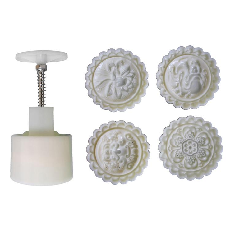 

Stylish Mooncakes Mold Cookie Stamp Festival Dessert Moulds with Stamp Hand Pressed Pastries Mold for Baking Enthusiasts