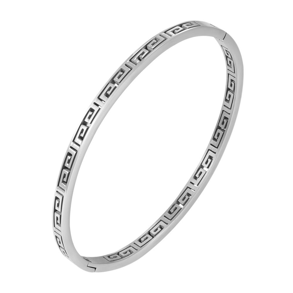 Retro European Court Style Titanium Steel Bracelet for Women - High-End Niche Design