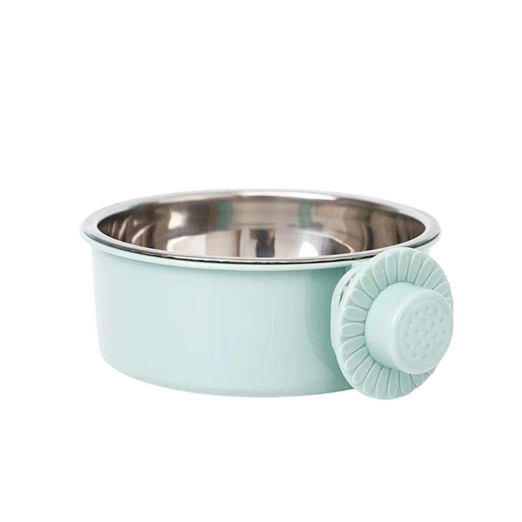 Cage Mounted Dog Bowl Stainless Steel Pet Water Food Feeder -Spill Hanging Pet Bowl for Dogs Cats