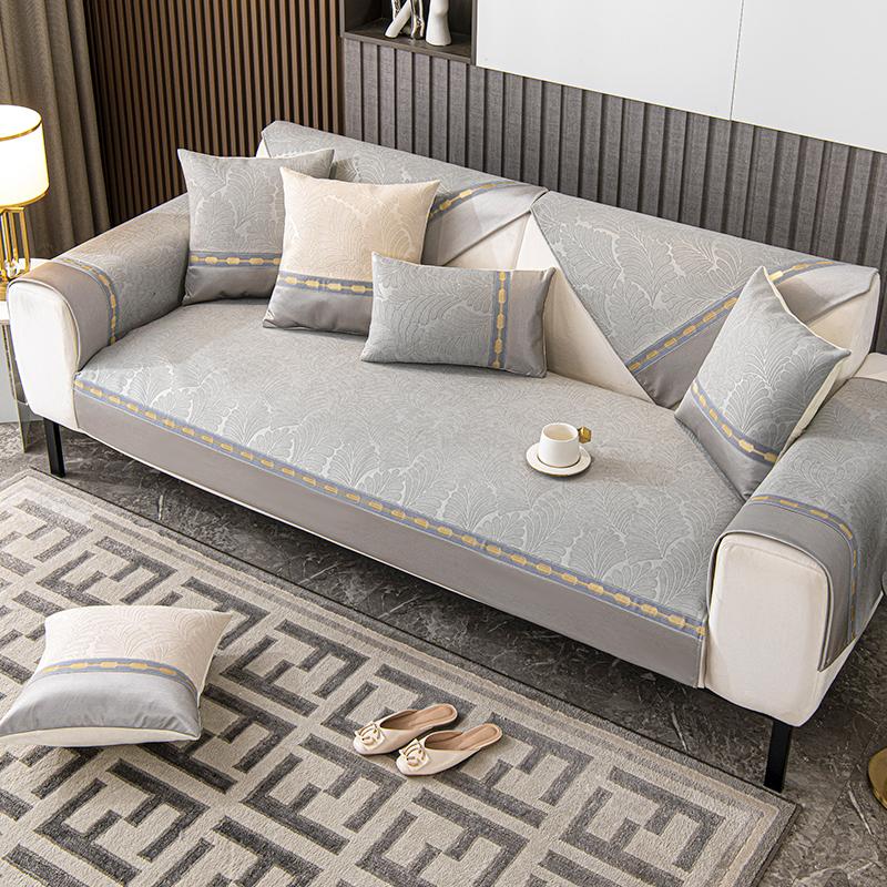 

Luxury Sofa Cushion Cover Genuine Leather Non-Slip Four Seasons Universal Simple Modern American Affordable High-Grade 70*70cm