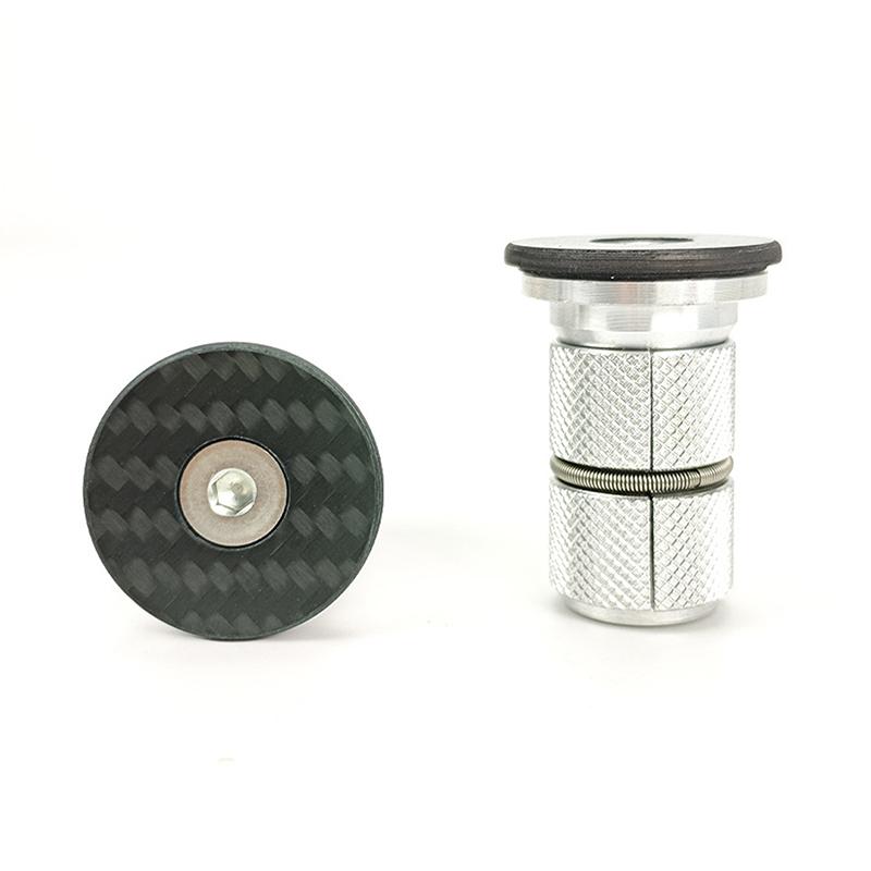 No Logo Bike Headset Top Cap Carbon Fiber Bike Stem Headset Cap With M6*30Mm Screw Bike Front Fork Top Cover Bike Parts