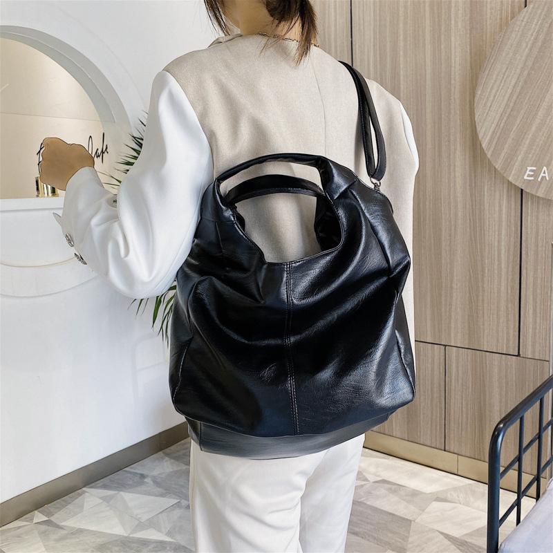 Vintage Large Capacity Women's Bag High Quality Soft Leather Tote Bag Brands Shoulder Bag New Crossbody Bag Tote Bags KTY