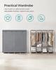SONGMICS Portable Closet, Wardrobe Closet Organizer with Cover, 4 Hanging Rods and Shelves, 4 Side Pockets, 17.7 X 66.9 X 65.7 Inches