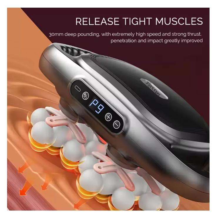 22-Head Fascia Gun High-Frequency Vibration Body Massage Gun Back and Waist Massager Neck Shoulder Massager Muscle Masajeador