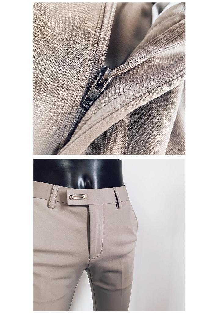 Summer Men's Business Casual Straight Suit Trousers
