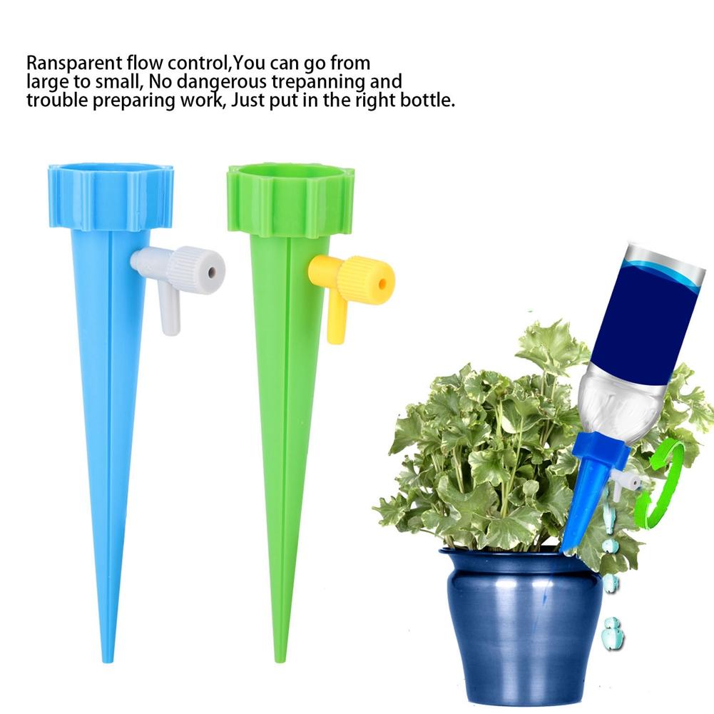 6PCS Garden Plant Self Watering Adjustable Stakes Automatic Spikes Irrigation System Tool