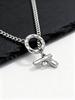 Handcuffs OT Chain Necklaces for Men Boys,Vintage Creativity Stainless Steel Cuban Chain Collars,New Male Jewelery Gift