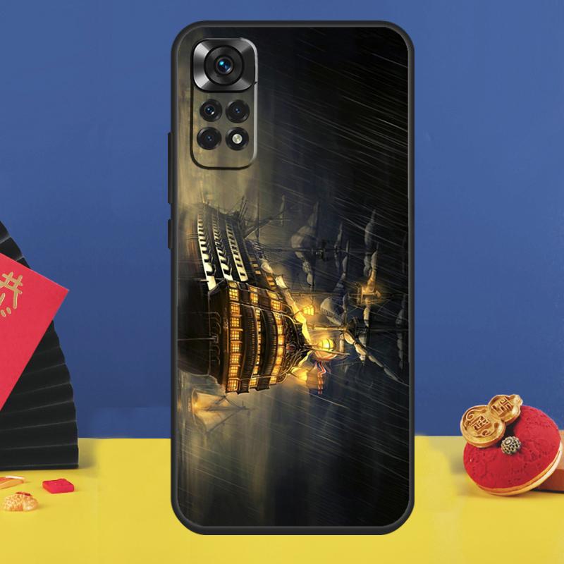 

Чехол для телефона Старый корабль в лунную ночь на море для Xiaomi Redmi Note 15 Pro Plus 13 12 11 9 10 14 Pro 10C 12C 13C 14C 15C Redmi Note 11