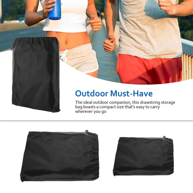 Waterproof Dustproof Drawstring Bag Black Polyester Bag Headset Data Cable Pouch Drawst Sporting Goods Pouch Organizer