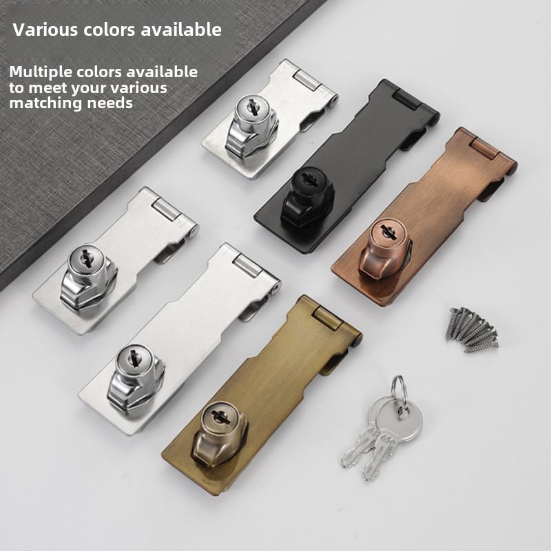 Pogrubiony Stal Nierdzewna Antywłamaniowy Zamek Szafkowy z Kluczem i Składanym Zapięciem Pudełkowym