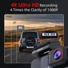 E-ACE Mini Dashcam 4K Car DVR 3.2 IPS Screen Support GPS Speed Display APP WIFI Control 2.5K Rear View Camera 2025 New