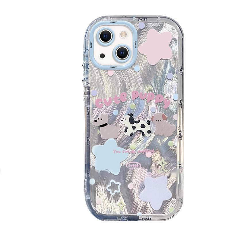 

Подходит для Apple 16 Мультяшный iPhone 15IP14 Перьевая пряжа 13mini Кремовый чехол 12 Женский 11PRO/xs iPhone SE (second generation)