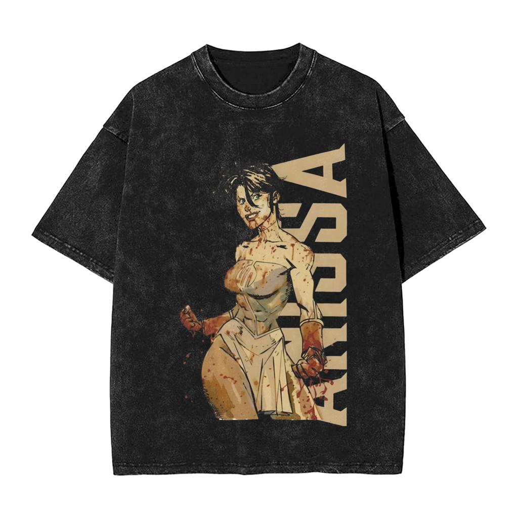 Lonely Viltrumite Invincibles Washed T Shirt Man Y2k Basic Cotton T Shirts Summer Crew Neck Leisure Tees Print Big Size Clothes
