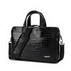 Crocodile Pattern Leather Women Handbags Lady Large Capacity 15.6 Inch Laptop Bag Business Briefcase Shoulder Bags 2023 New