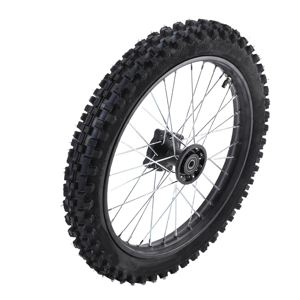 17 Inch Front Wheel Rim Tire Assembly 70 100 17 15mm Axle Replacement for CRF70 CRF90 CRF110