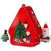 Festive Container Cartoon Design Festive Decoration Artistic Christmas Storage Festive Storage Convenient Carrying Strap