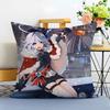 Game Genshin Furina Cushion Cover Washable Linen Pillowcase Soft For Sofa Bed Cozy Home Room Decor