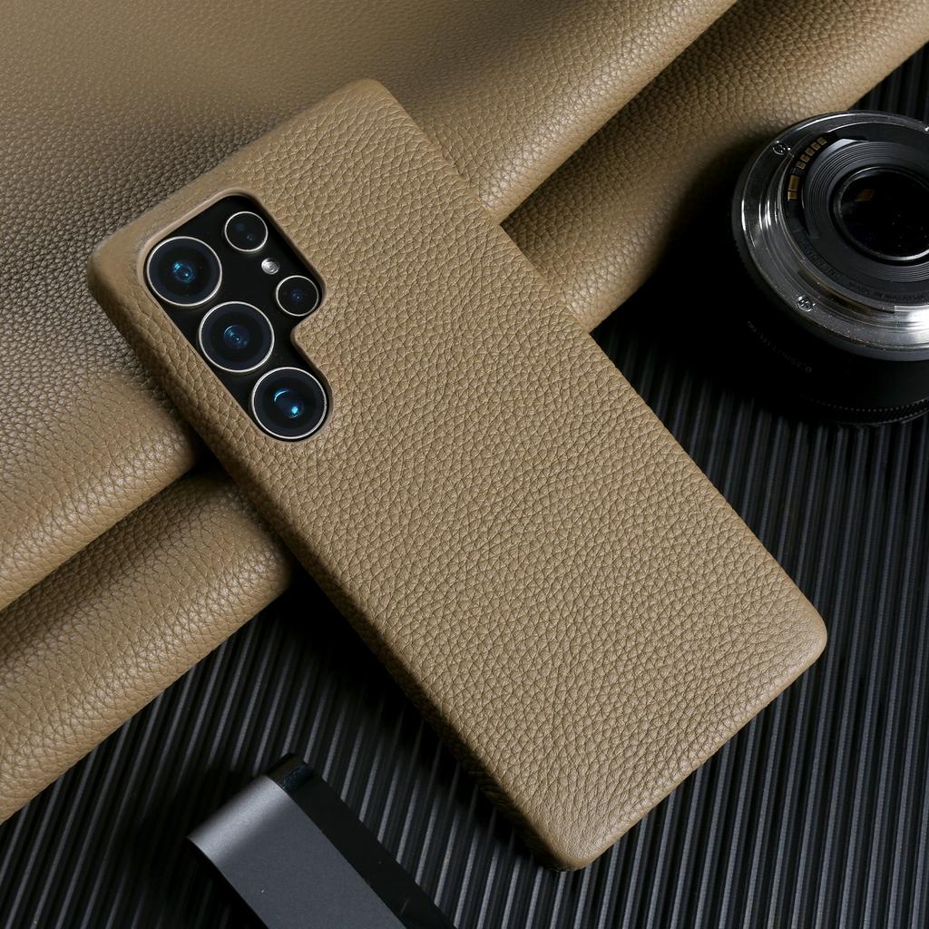 Luxury Cowhide Magnetic Suction Leather Case For Samsung Galaxy S25 Ultra S24 Plus S23 FE S22 S21+ Full Edge Protection Cover