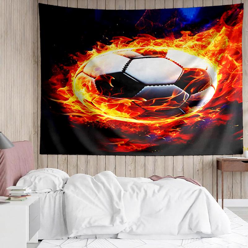 1PC Electric Football Fire K-pop music group Tapestry Accessories for Bedroom,Livingroom, dormitory Room Wall Decor Fan Birthday Gifts