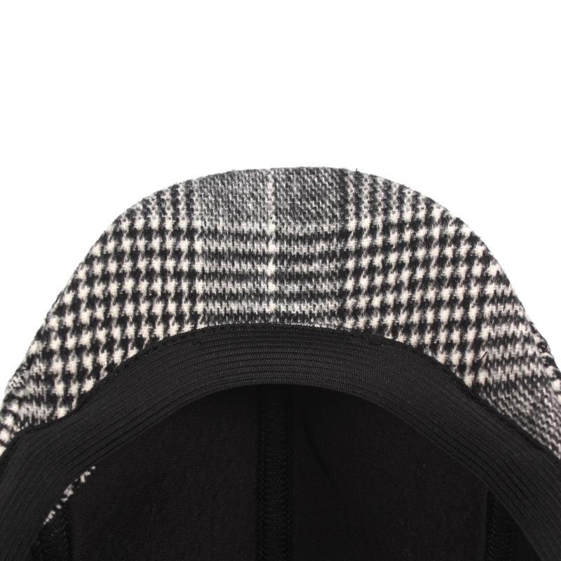 Vintage Plaid Flat Cap Unisex Lightweight Beret Newsboy Hats Classic British Style Duckbill Cap for Women & Men
