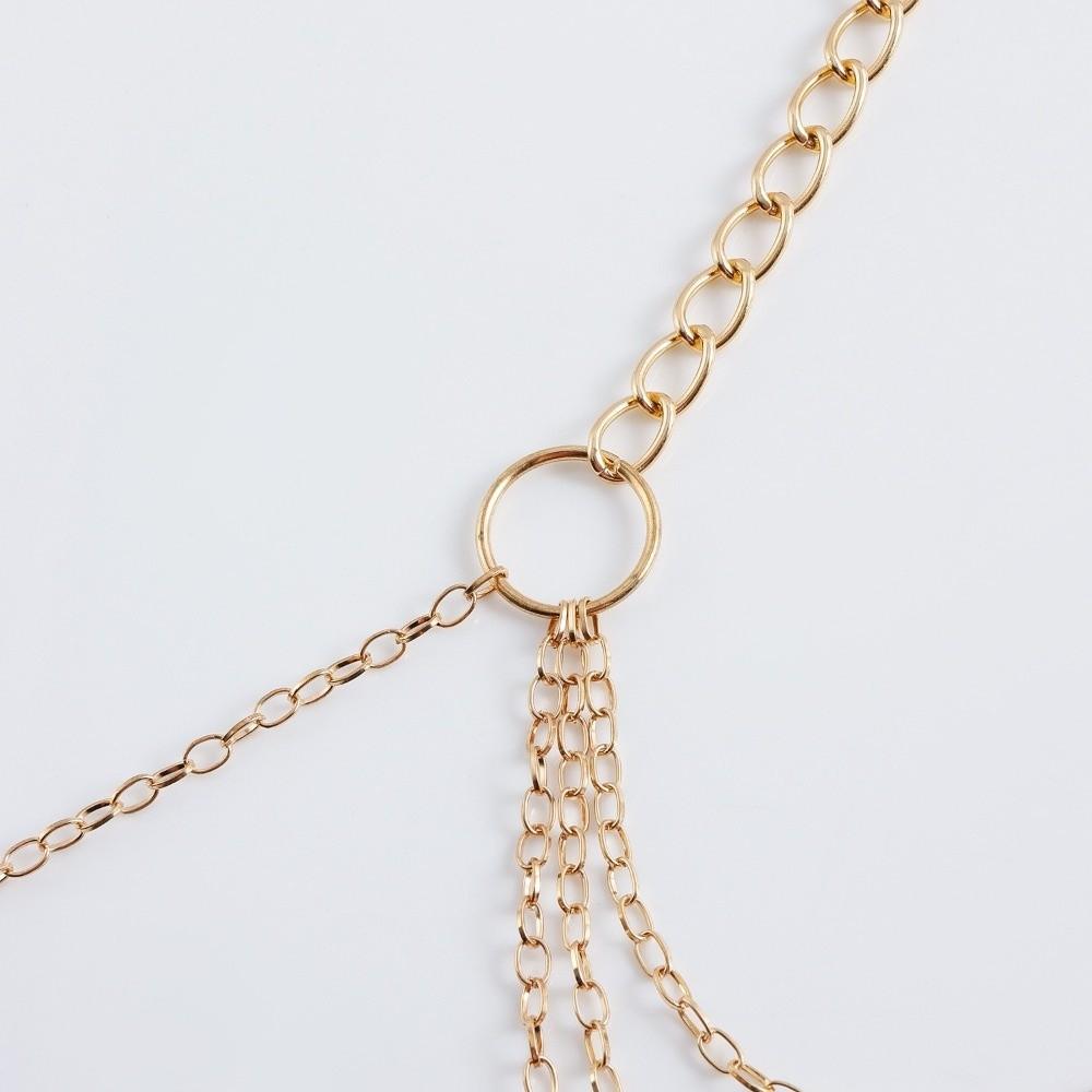 Metal Bikini Waist Chain Sexy Chest Chain Trendy Bra Body Jewelry  Costume Accessories