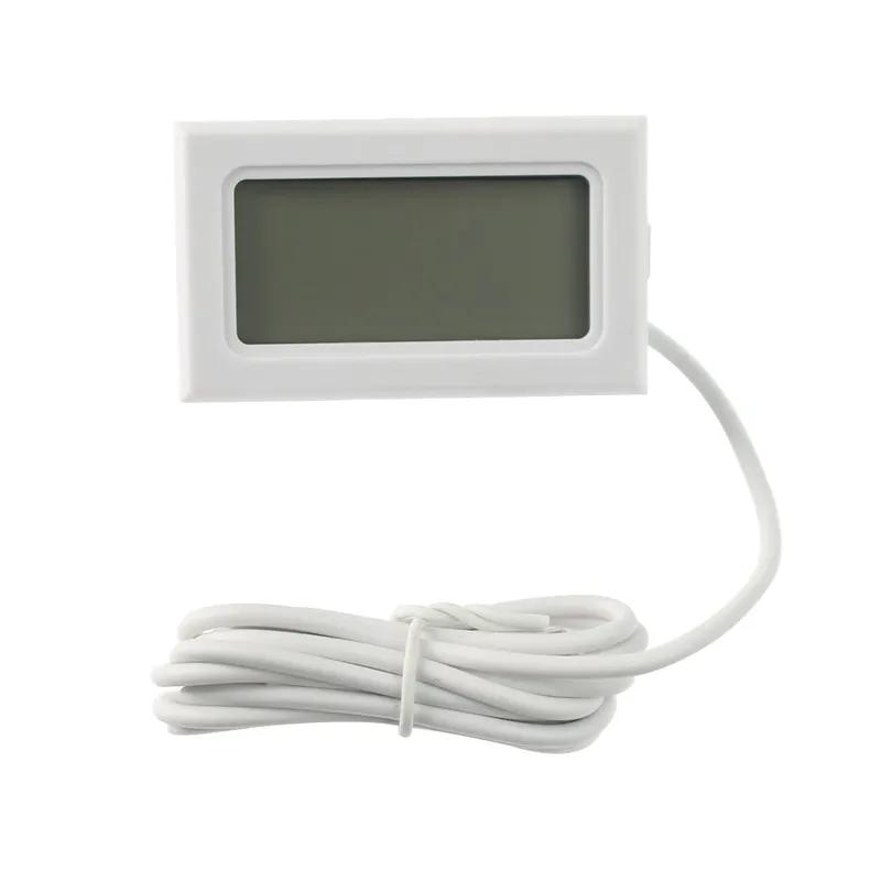 LCD Digital Thermometer 1m/2m for Freezer Temperature 50~110 Degree Refrigerator Embedded Thermometernd Outdoor Waterproof Probe