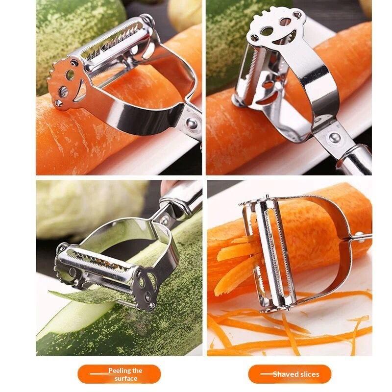 1/3Pcs Stainless Steel Vegetable Peeler Set Multifunctional Fruit Slicer Cutter Tools Potato Carrot Grater Julienne Peeler